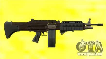 GTA V Combat MG Black Grip Big Mag für GTA San Andreas