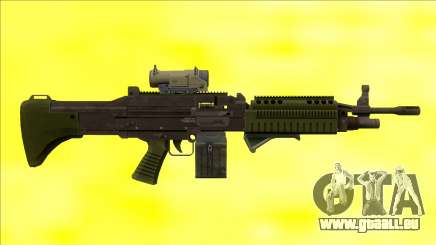 GTA V Combat MG Green All Attachments Small Mag für GTA San Andreas