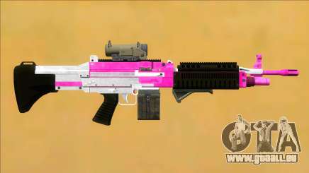 GTA V Combat MG Pink All Attachments Small Mag für GTA San Andreas