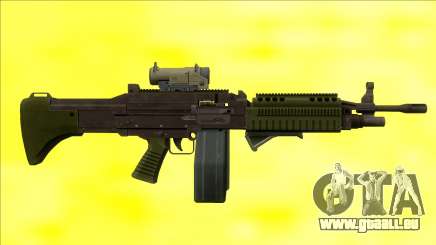 GTA V Combat MG Green All Attachments Big Mag für GTA San Andreas