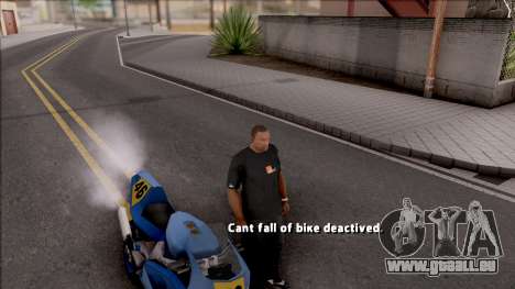 Can Not Fall Off The Bike für GTA San Andreas