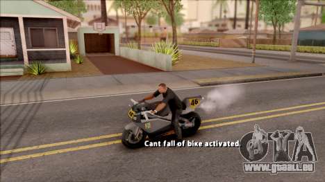 Can Not Fall Off The Bike für GTA San Andreas