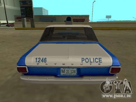 Plymouth Belvedere 4 portes 1965 Chicago Police  pour GTA San Andreas