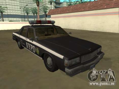 Chevrolet Caprice 1987 NYPD Auxiliaire pour GTA San Andreas