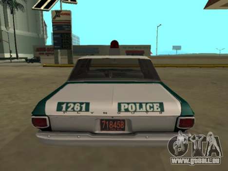 Plymouth Belvedere 4 Tür 1965 Alte NYPD für GTA San Andreas