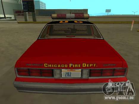 Chevrolet Caprice 1987 Chicago Fire Dept pour GTA San Andreas