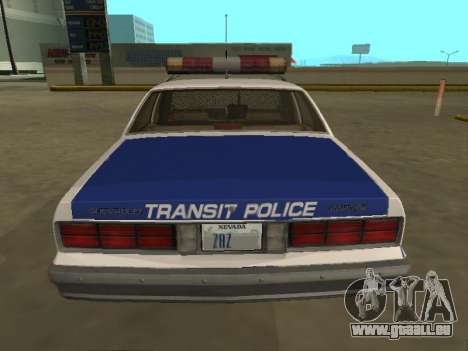 Chevrolet Caprice 1987 NYPD Transit Police pour GTA San Andreas