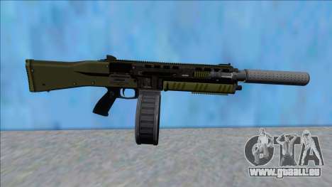 GTA V Vom Feuer Assault Shotgun Green V1 für GTA San Andreas