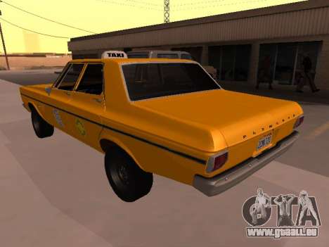 Plymouth Belvedere 4 portes 1965 Taxi pour GTA San Andreas