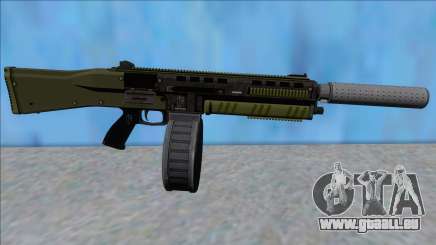 GTA V Vom Feuer Assault Shotgun Green V7 für GTA San Andreas
