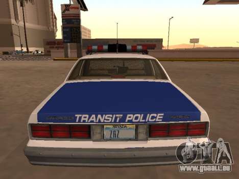 Chevy Caprice 1987 NYPDT Police Version éditée pour GTA San Andreas