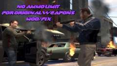 No Ammo Limit For Original Weapons für GTA 4