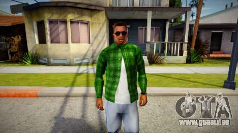 Green Plaid Shirt für GTA San Andreas