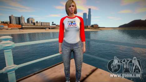 Fille en jean gris de GTA Online pour GTA San Andreas