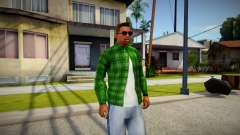 Green Plaid Shirt für GTA San Andreas