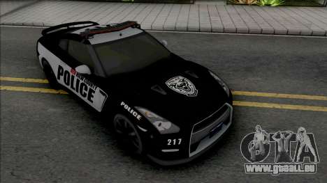 Nissan GT-R Black Edition Police pour GTA San Andreas