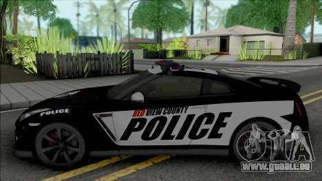Nissan GT-R Black Edition Police für GTA San Andreas