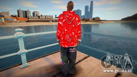 Bloodz red jacket pour GTA San Andreas