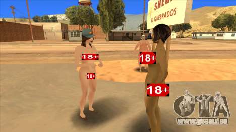 Nackte Mädchen Peds Mod Pack (Nackte Frau) für GTA San Andreas