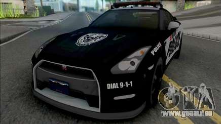 Nissan GT-R Black Edition Police für GTA San Andreas