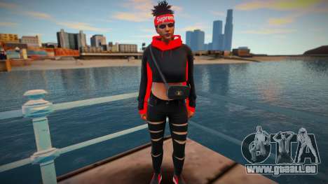 GTA Online Skin Ramdon Female Samira Big Afro 3 pour GTA San Andreas