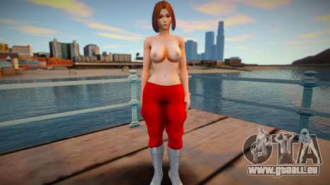 KOF Soldier Girl - RED Brown hair Topless 1 pour GTA San Andreas