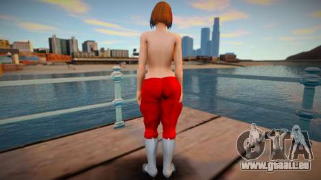KOF Soldier Girl - RED Brown hair Topless 1 pour GTA San Andreas