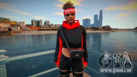 GTA Online Skin Ramdon Female Samira Big Afro 3 für GTA San Andreas