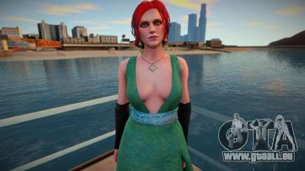 Tress Long Green Dress für GTA San Andreas