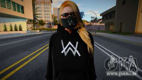 GTA Online Female Outher Style Alan Walker 2 für GTA San Andreas
