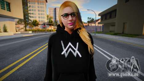 GTA Online Female Outher Style Alan Walker 1 für GTA San Andreas
