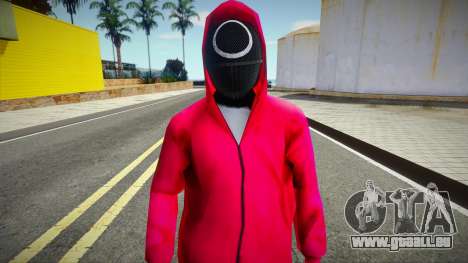 Squid Game Guard Outfit For CJ 3 für GTA San Andreas