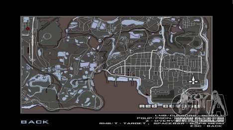 Graue Karte und Radar für GTA San Andreas