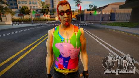 Postal Dude en T-shirt avec Peppa Pig pour GTA San Andreas