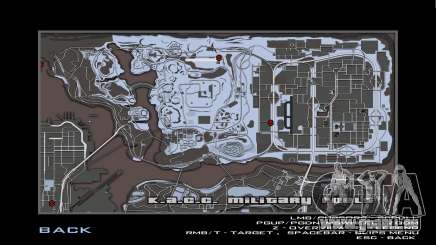Graue Karte und Radar für GTA San Andreas