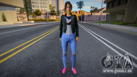 Cute Girl in leather jacket pour GTA San Andreas