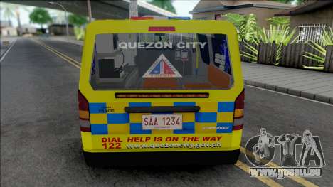 Toyota Hiace Quezon City Ambulance pour GTA San Andreas
