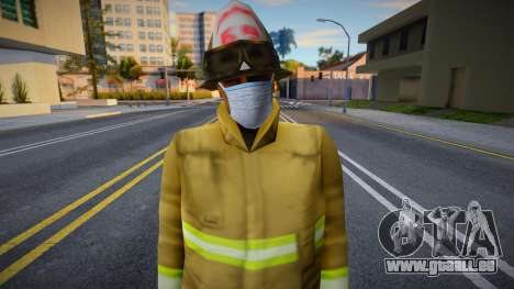 Feuerwehrmann 1 in Schutzmaske für GTA San Andreas