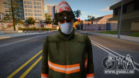 Feuerwehrarbeiter mit Schutzmaske für GTA San Andreas