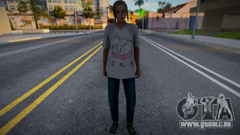Mädchen im Milch-T-Shirt für GTA San Andreas