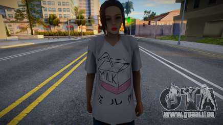 Mädchen im Milch-T-Shirt für GTA San Andreas