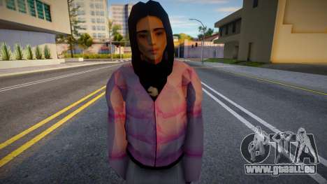 Süßes Mädchen in einer rosa Jacke für GTA San Andreas