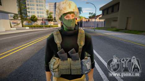 Militaire en casque et uniforme pour GTA San Andreas