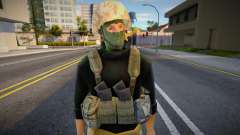 Militärmann in Helm und Uniform für GTA San Andreas