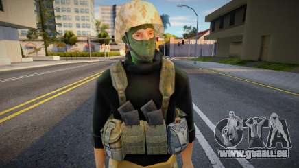 Militärmann in Helm und Uniform für GTA San Andreas