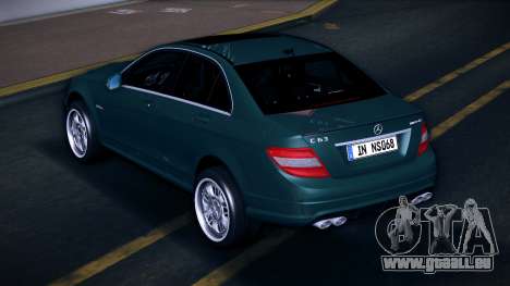 Mercedes-Benz C63 (AMG) 2010 (EU Plate) pour GTA Vice City