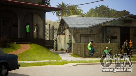 Realistic Living Of Grove Street (Green Vehicles