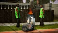 Realistic Fire Bin Of Grove Street pour GTA San Andreas Definitive Edition