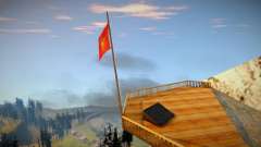 Macedonian Flag On Mount Chiliad (HQ 512x1024) für GTA San Andreas