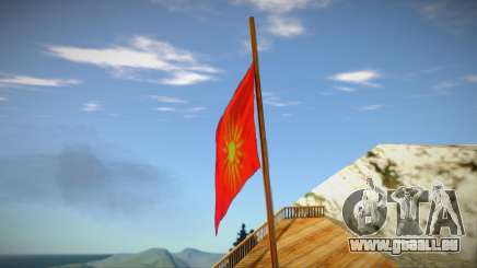 Macedonian Flag On Mount Chiliad (LQ 64x128) für GTA San Andreas